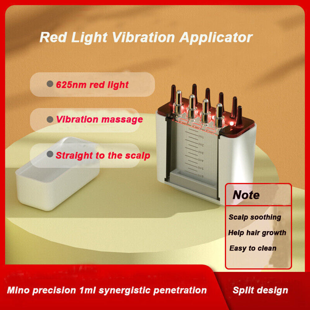 Hair Oil Applicator Red Light Electric Scalp Massager Vibration Hair Growth Hot