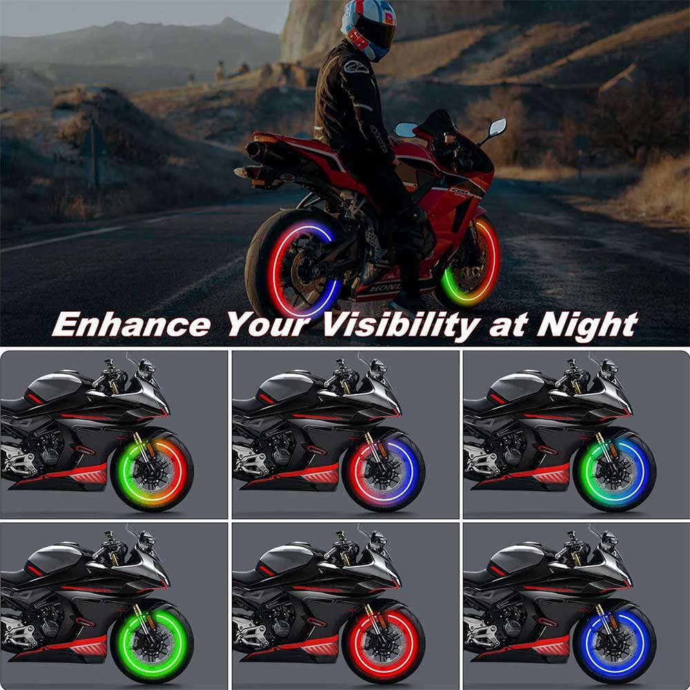 4-Pack LED Tire Valve Stem Cap Lights - Vibration-Activated Strobe Flash for Car, Truck, Motorcycle Wheels