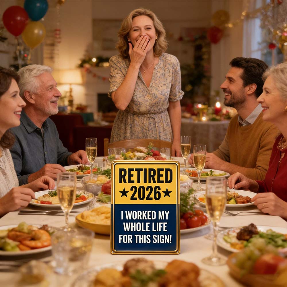 Retired 2026 Sign – Funny Retirement Gift for Men & Women, Wall Decor
