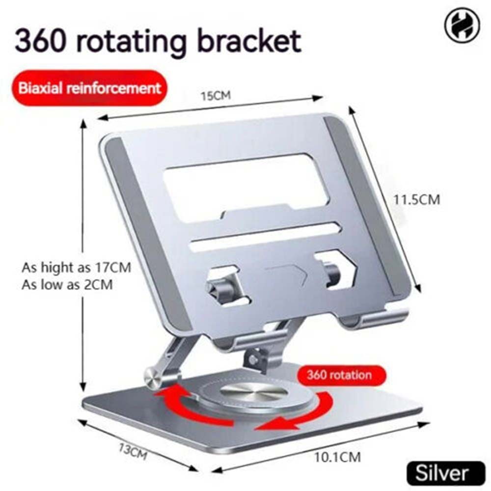 Adjustable Stand 360 Rotating Ergonomic Foldable Riser for iPad Tablet to 12.9