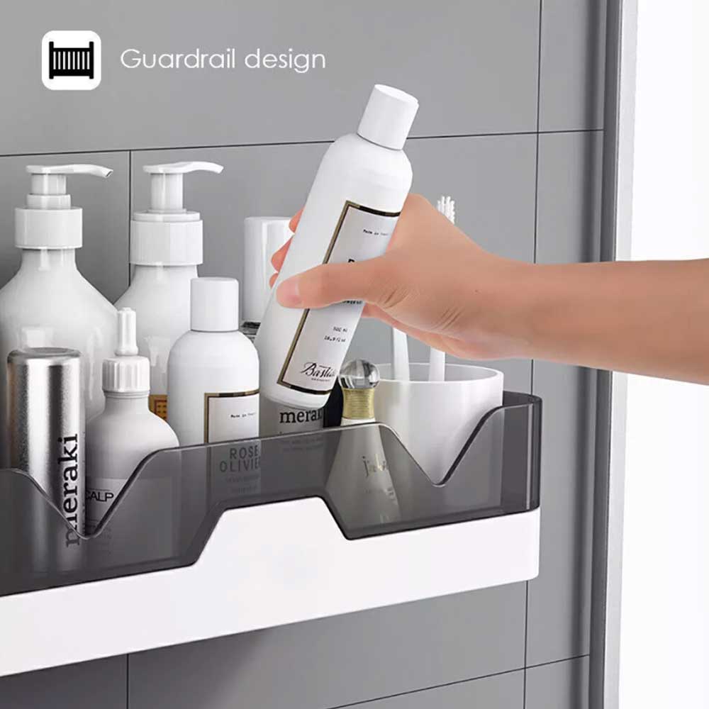 Self Adhesive Bathroom Shower Caddy Shelf Rack Storage Organiser & Wall Sticker