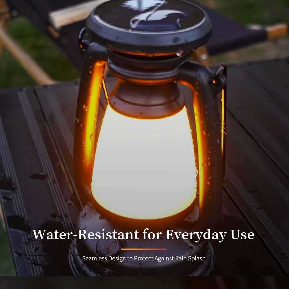 Solar Camping Lantern – USB Rechargeable LED Tent Light with Rotary Dimming