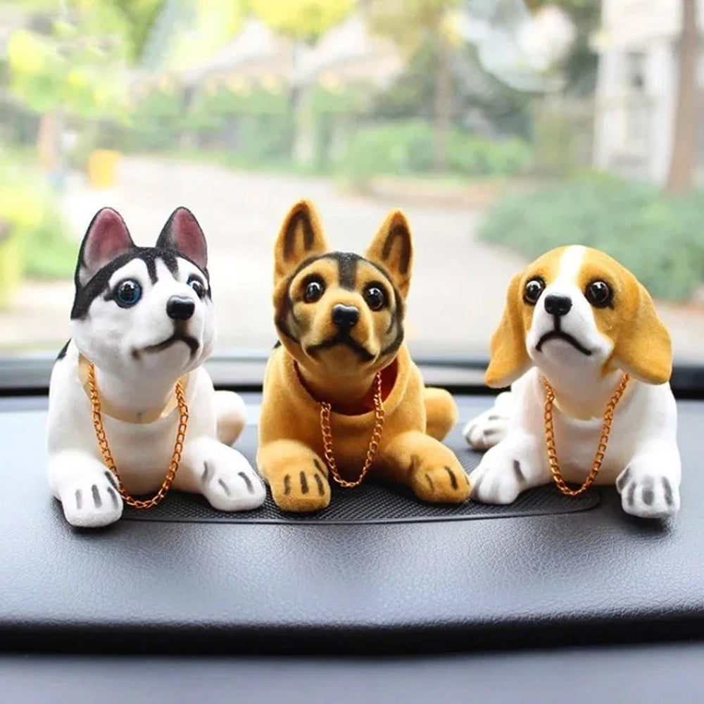 Cute Swing Head Dog Toy – Nodding Bobble Head Puppy for Car Dashboard, Home, or Desk Decor
