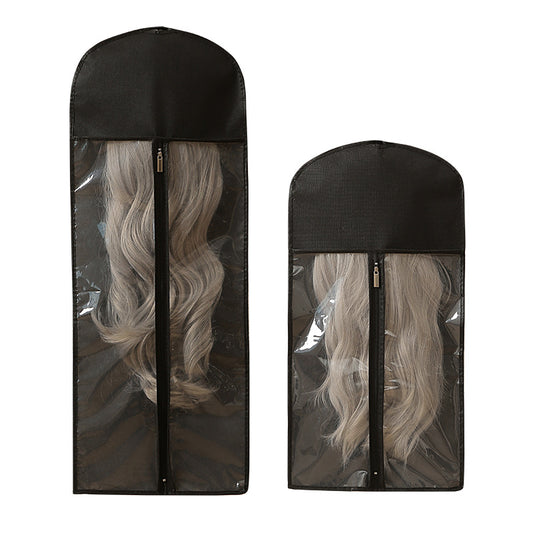 Hair Extension Storage Bag - Dust Proof Wig Hanging Bag with Hanger