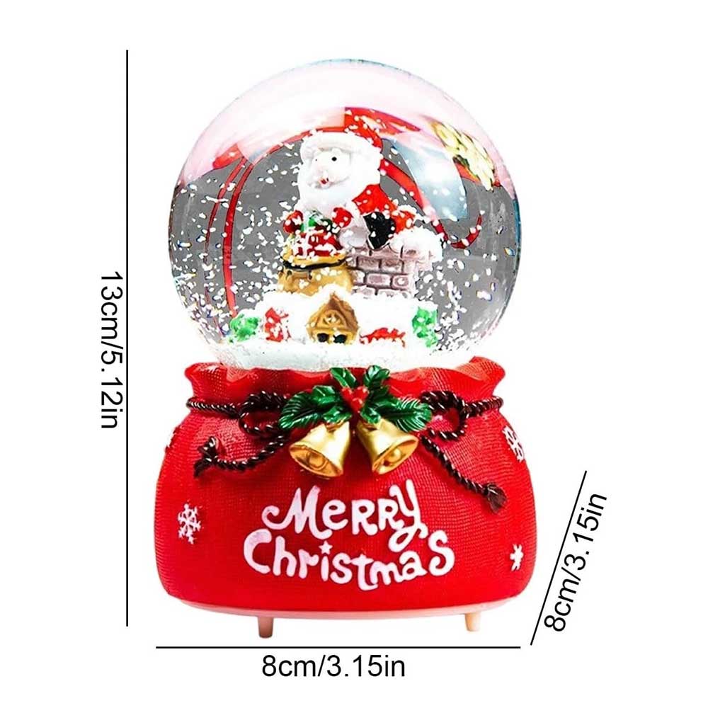 LED Santa Snow Globe – Musical Christmas Snow Globe with Colour Changing Light