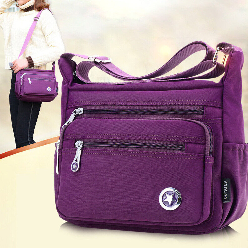 Multi Pockets Canvas Messenger Bag Handbag Cross Body Bags Shoulder Bag Women