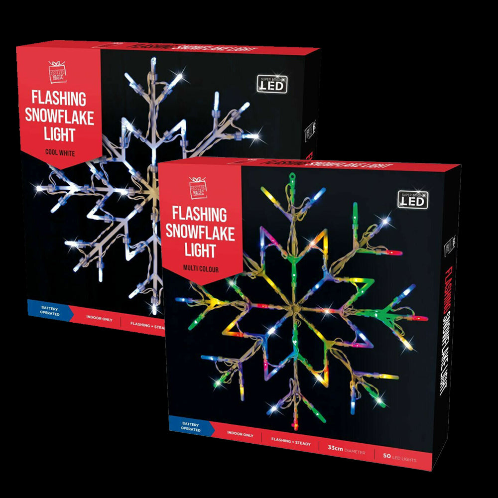 35cm 50 LED Multicoloured Light Up Christmas Window Star USB Powered