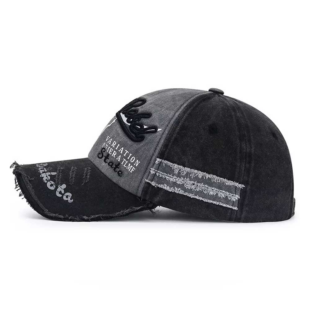 Trucker Baseball Cap Unisex Hip-hop Hat Sport Snapback Mens Adjustable Womens BLACK