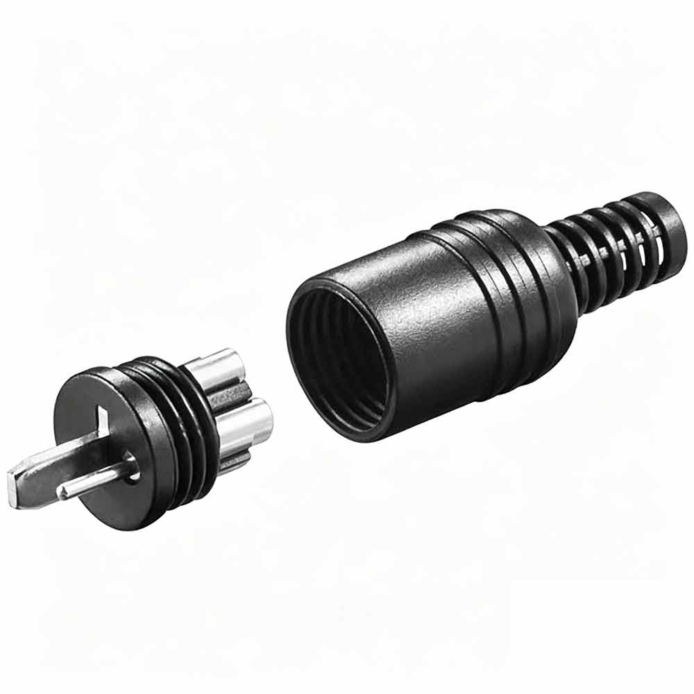 2-Pin DIN Hi-Fi Speaker Plug – Audio Connector Pack of 2 with Screw Connections