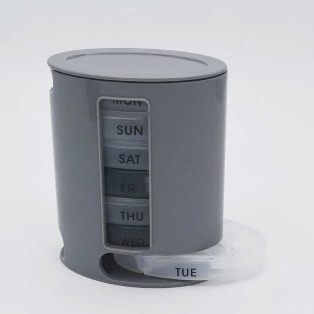 7-Day Pill Organizer with 28 Compartments, Weekly Daily Medicine Reminder Box for Pill/Vitamin/Tablet Storage