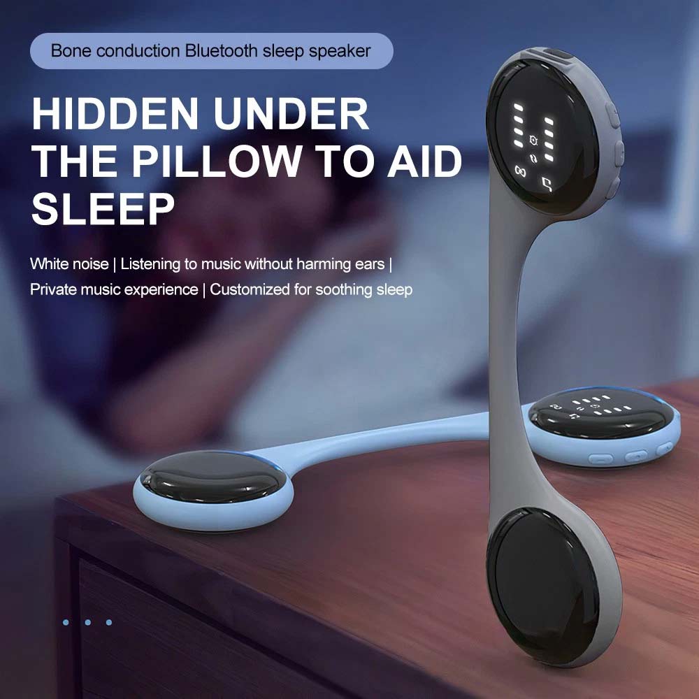 Under Pillow Sleep Speaker - Bone Conduction Wireless Speaker with 10 Sleep Sounds