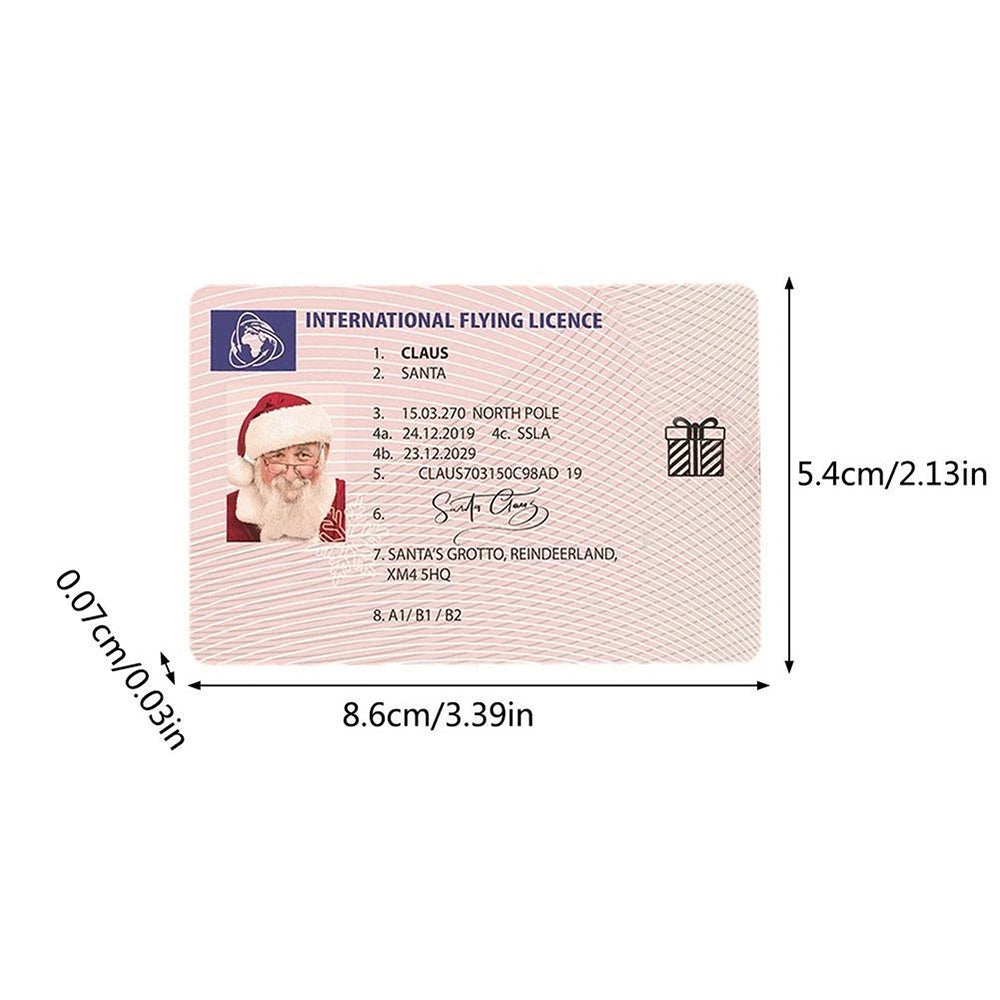 10Pcs Novelty Santa Claus International Driver's License - Fun Christmas Gift