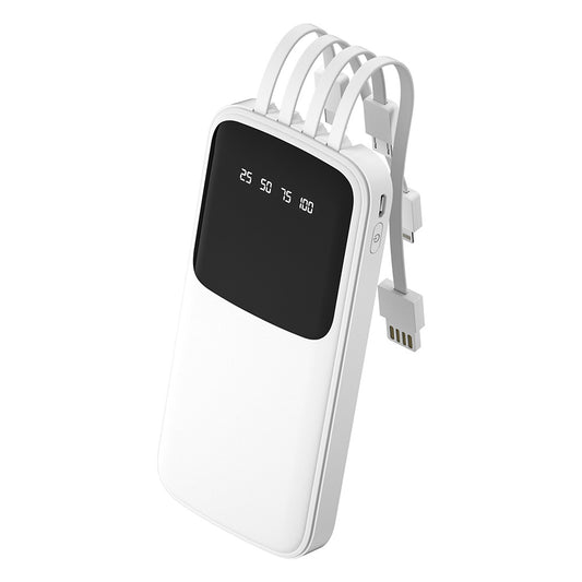 3C Certified Power Bank 10000mAh/20000mAh Slim Portable Charger Built-in Cable