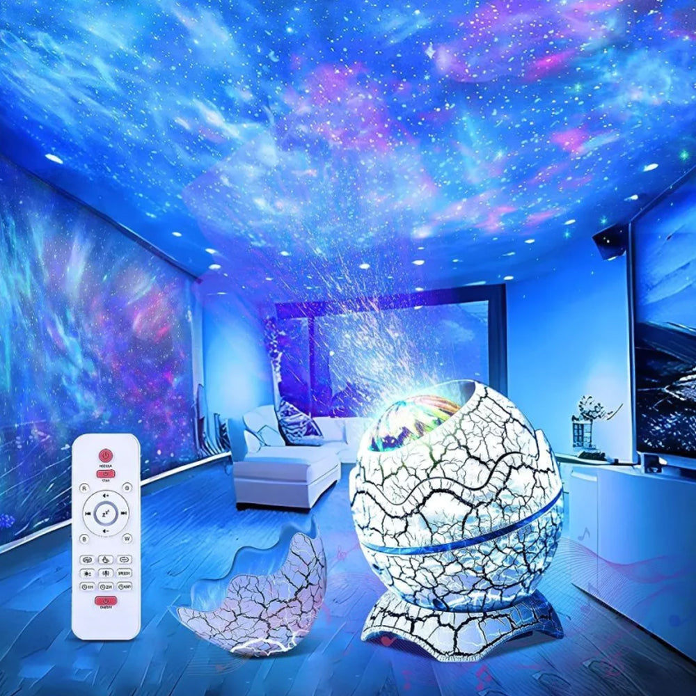 Dinosaur Egg Galaxy Star Projector Starry Light with Wireless Music Player