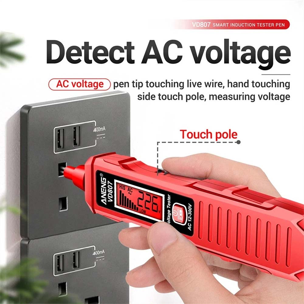 Non-Contact Voltage Tester Pen AC Sensor Power Alert 12-300V Electric Detector