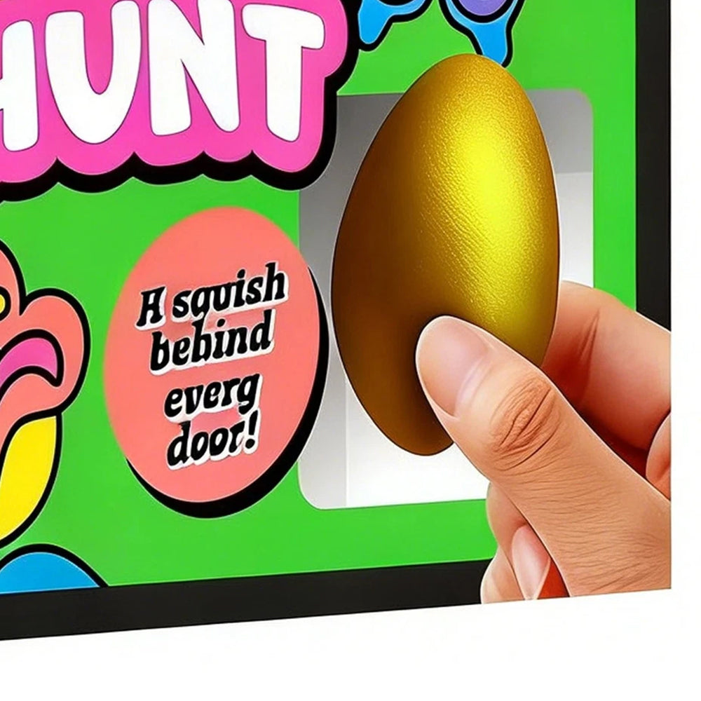 Easter Golden Egg Mystery Hunt – 4 Eggs Filled with 10 Squishy Squeeze Toys