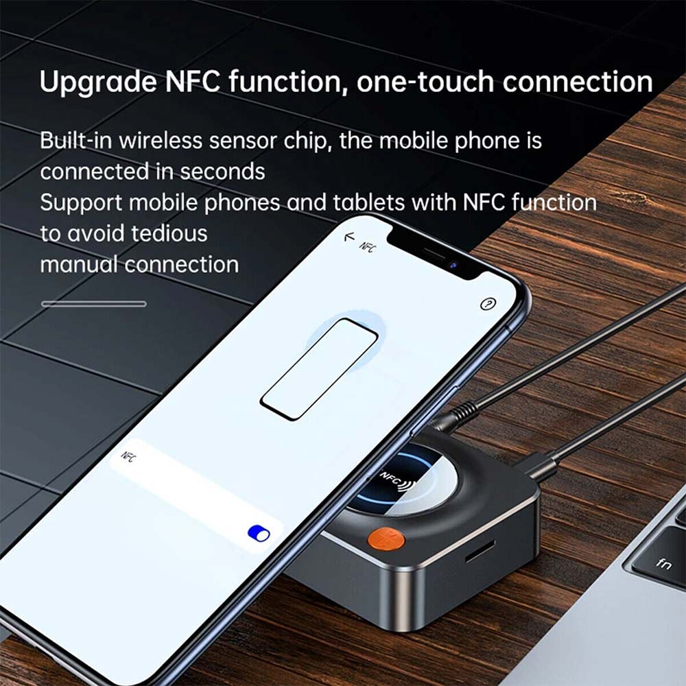 Bluetooth 5.1 Stereo Car Kit AUX 3.5mm Jack Wireless Adapter Audio Receiver