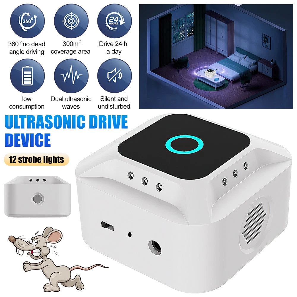 Ultrasonic Mouse Repeller Plug In - Rodent Pest Deterrent for Mice, Rats, Squirrels