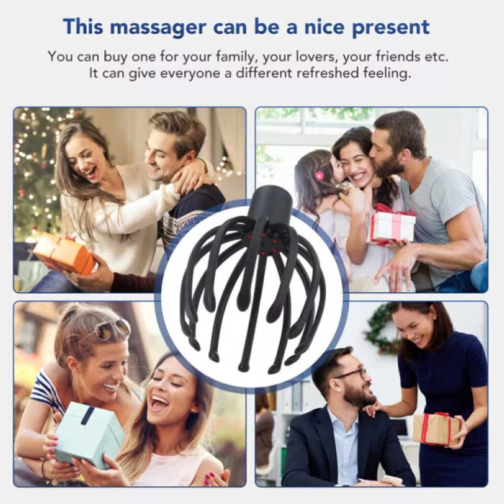 Octopus Scalp Massager, Electric Scalp Massager with 3 Modes Head Massager Relax