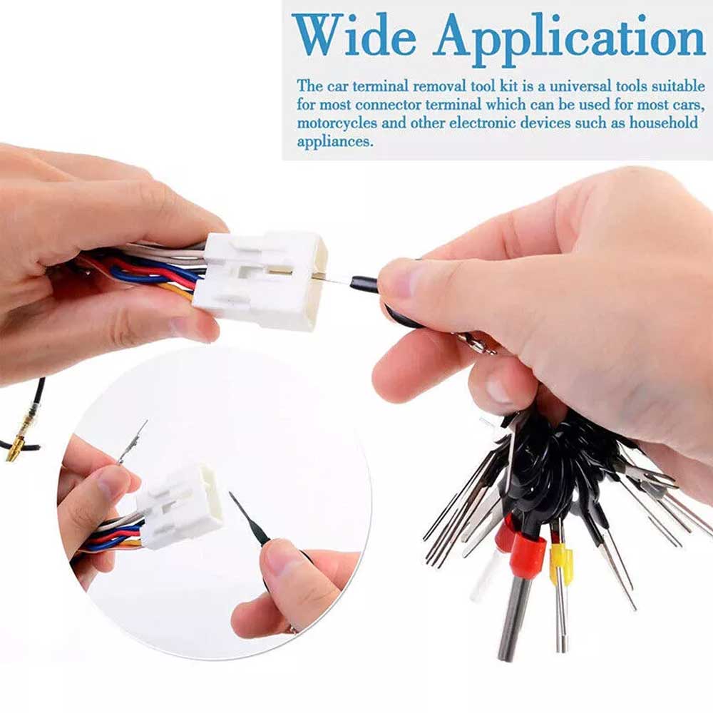 70Pcs Set Pin Ejector Wire Kit Extractor Auto Terminal Removal Connector Tool