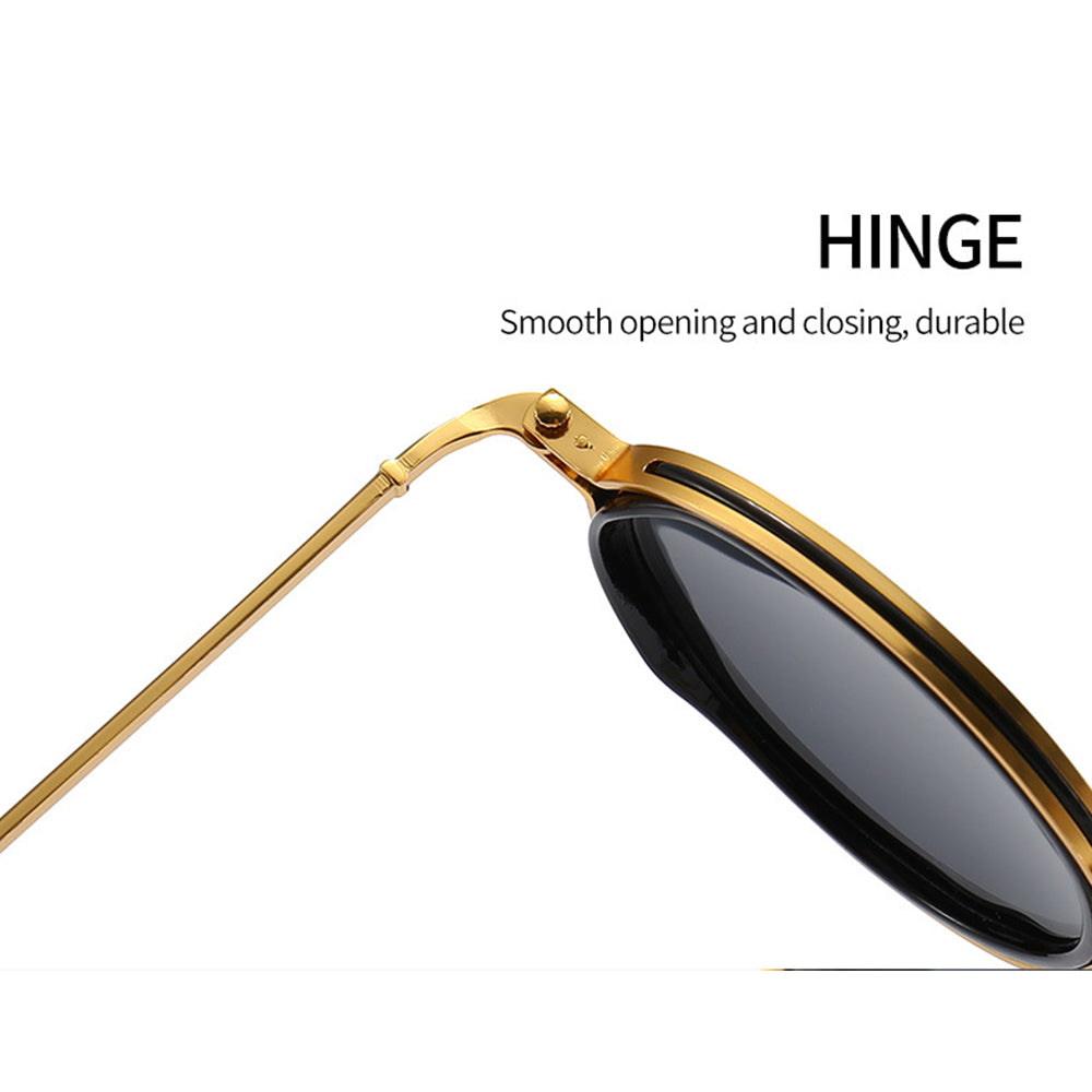 Pilot Polarized Sunglasses Round Glasses Brand Design Women Men Metal Driving