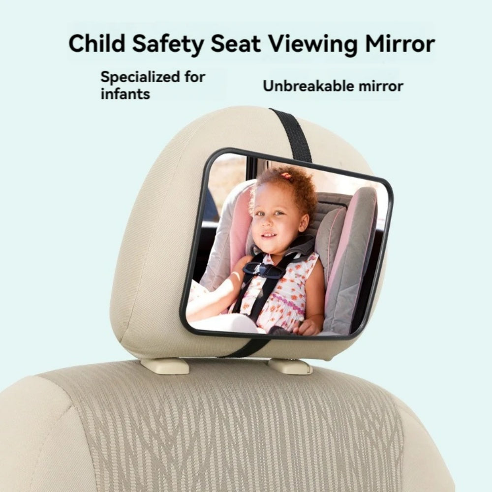 Car Mirror for Back Seat – Adjustable & Detachable Wide View Safety Mirror