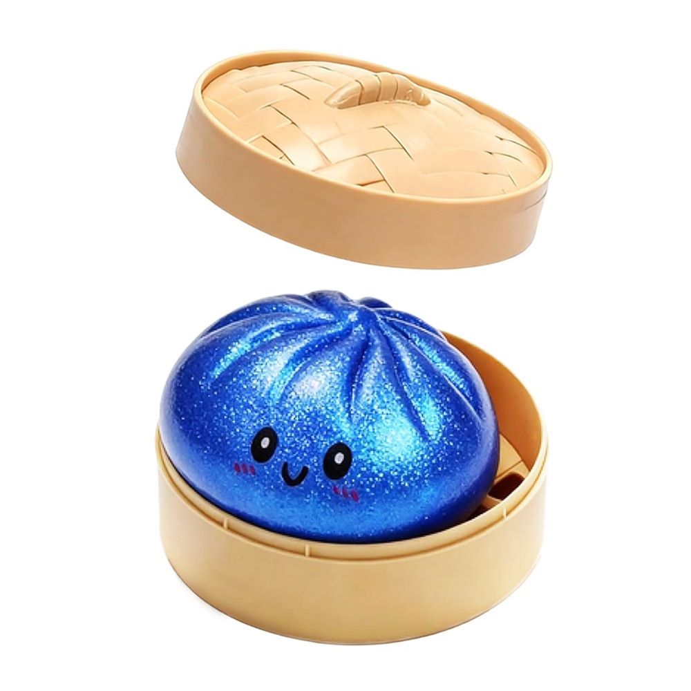 Squishy Stress Relief Toy 2-Pack – Slow Rebound Emoji Bun with Glitter, Sensory Fidget for ADHD & Anxiety