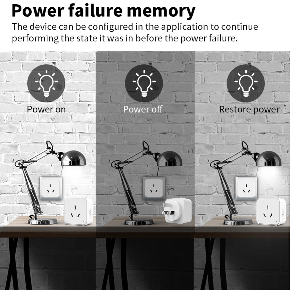 Tuya WiFi / Zigbee 16A Smart AU Socket Plug Voice Control for Alexa Google Home