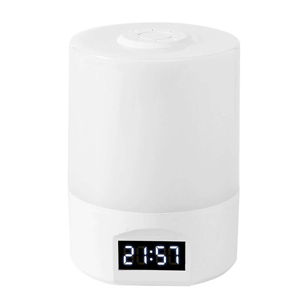 Touch Control LED Night Light with Digital Clock - Bedside Bedroom Lamp, Adjustable