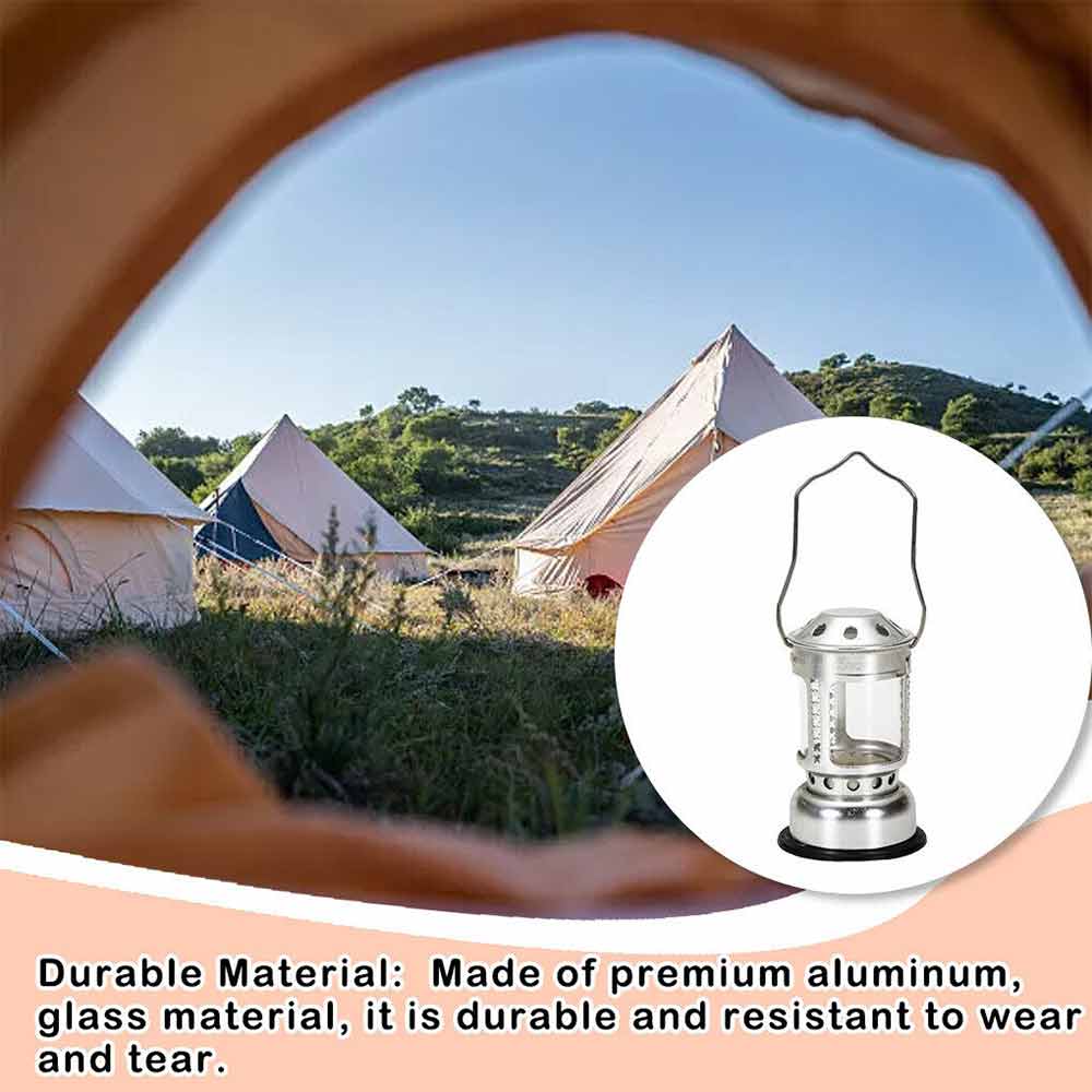 Camping Light Lantern Tent Metal Handheld Tea Candle Lamp Outdoor Hiking Lights
