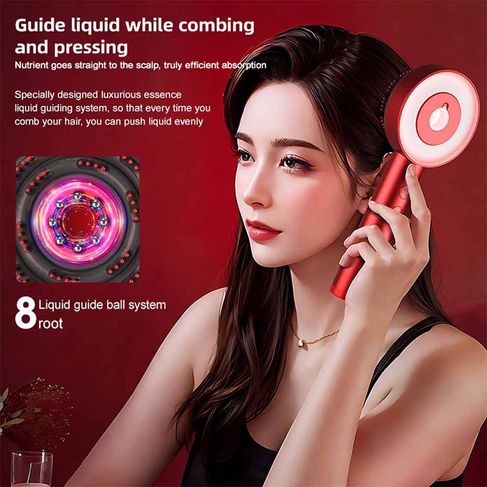 Massage Scalp Hair Comb Red Light Therapy Massage Brush Hair Growth Comb Massager