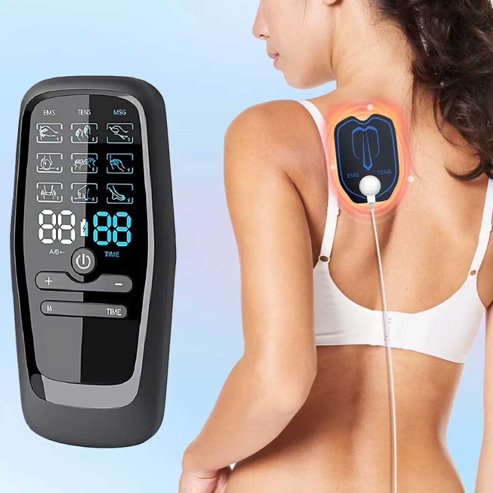 Electrical Massager Tens Machine Unit Back Pain Therapy Pulse Muscle Stimulator
