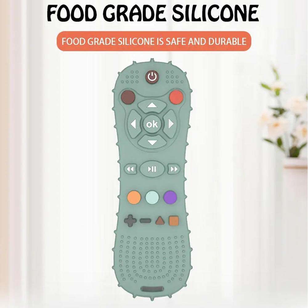 Baby Teething Toy TV Remote Control Shape Chew Toys Teether Silicone Soothe Toy