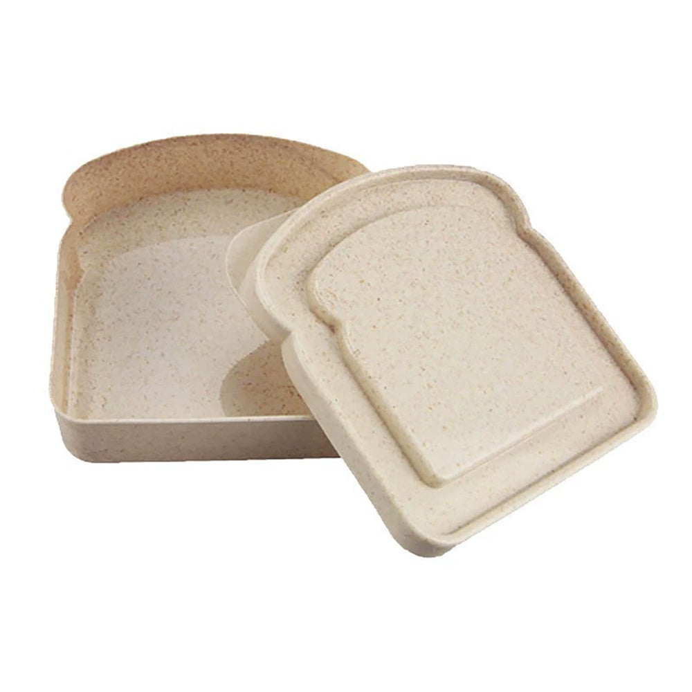 2-Pack Sandwich Storage Box - Reusable Lunch Container for Bread & Snacks