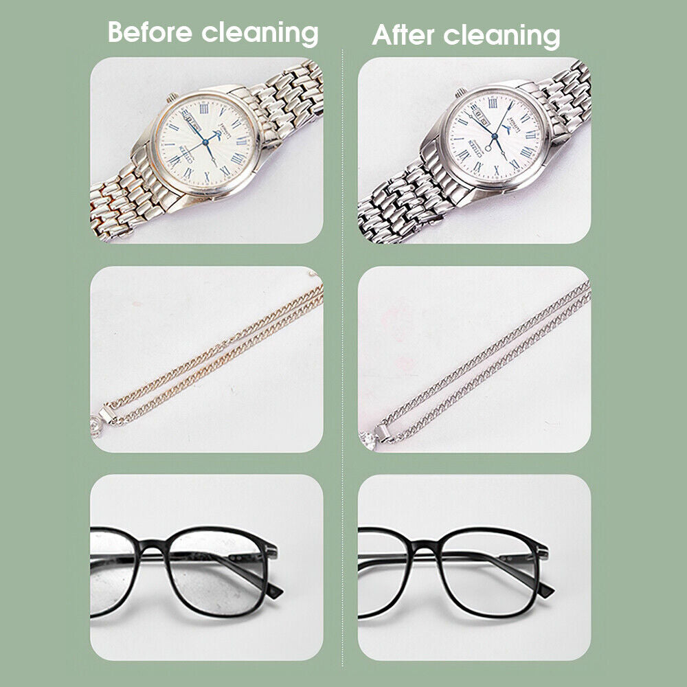Ultrasonic Cleaner Steel Sonic Wave Tank Glasses Watch Jewellery Cleaning