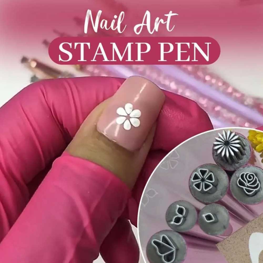 6PCS/Set Nail Art Stamp Pen Set DIY Nail Art Dotting Tools for Girls and Women