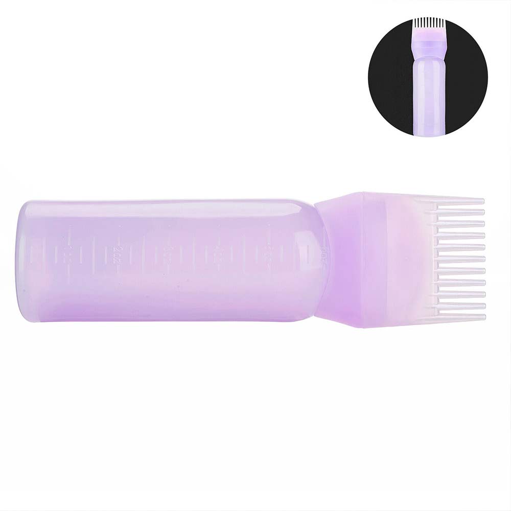 3pcs Root Comb Applicator Bottle with Graduated Scale Hairstyling Hairdressing