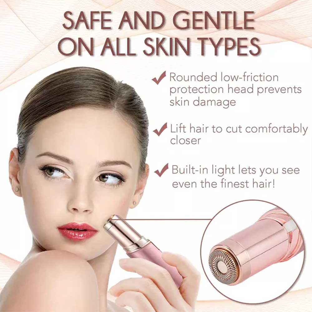 Portable Rechargeable Painless Facial Hair Remover Discreet Pocket Epilator