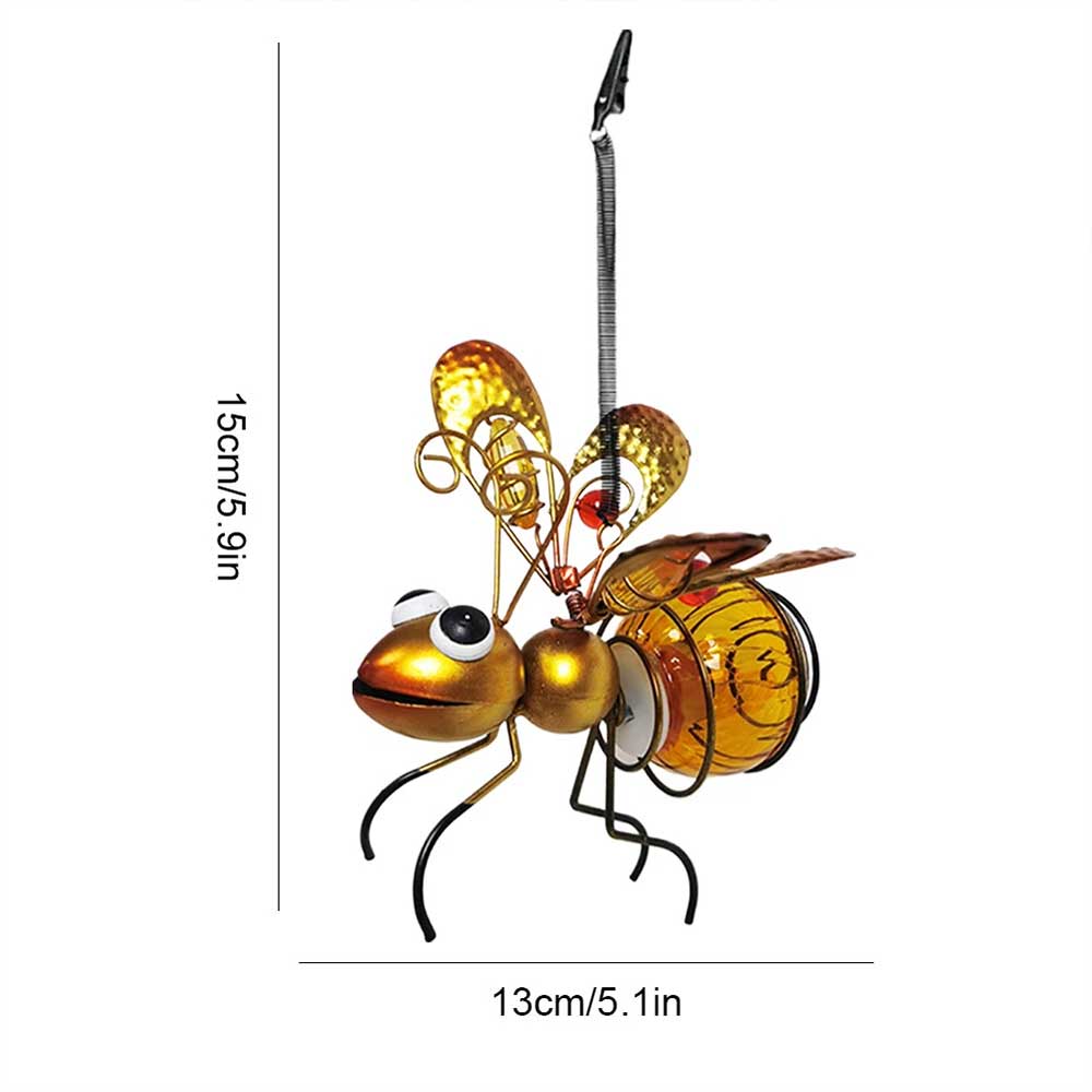 Solar Hanging Bee Light Waterproof Outdoor Hanging Tree Ornament Garden Decor