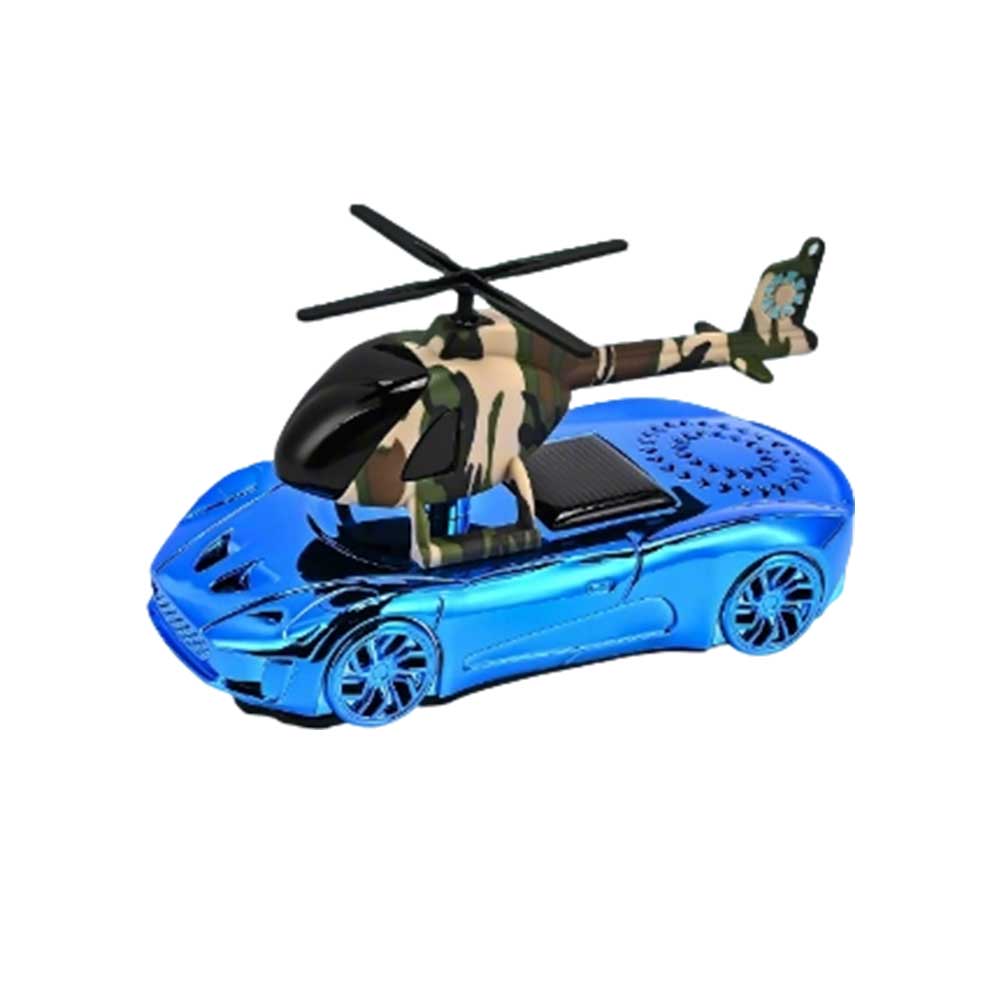 Solar-Powered Car Perfume Diffuser - Rotating Helicopter Air Freshener
