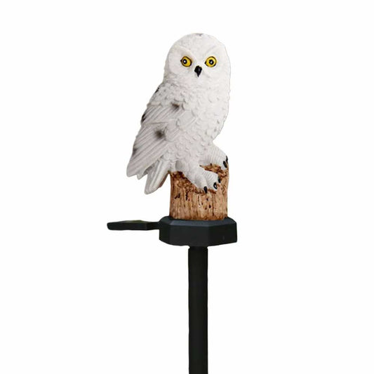 LED Owl Solar Powered Garden Light Novelty Lamp Waterproof Ornament Lawn Outdoor