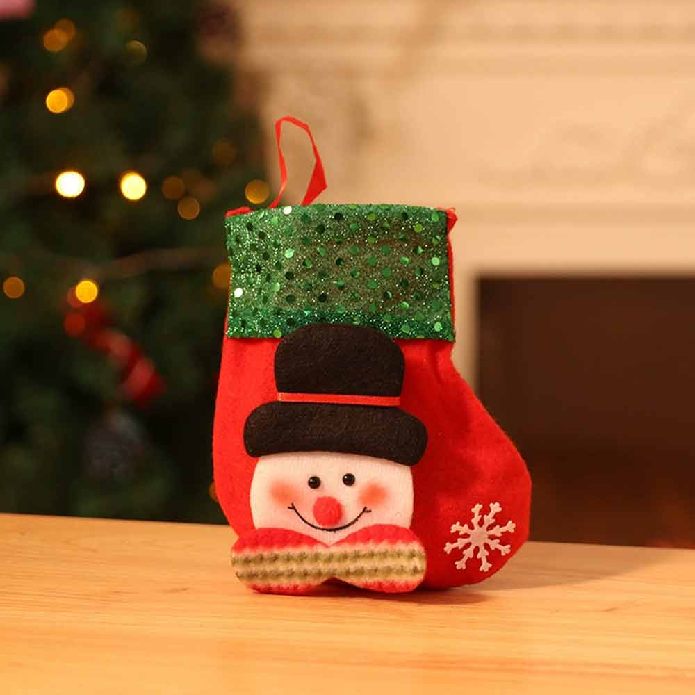 Santa Christmas Tree Hanging Bags – 4PCS Velvet Candy Gift Bags 15 × 12cm
