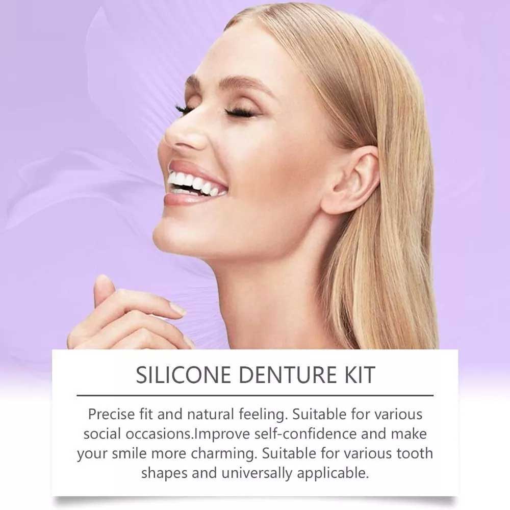 Teeth Comfort Fit Silicone Denture Set for Dentures Veneers Teeth