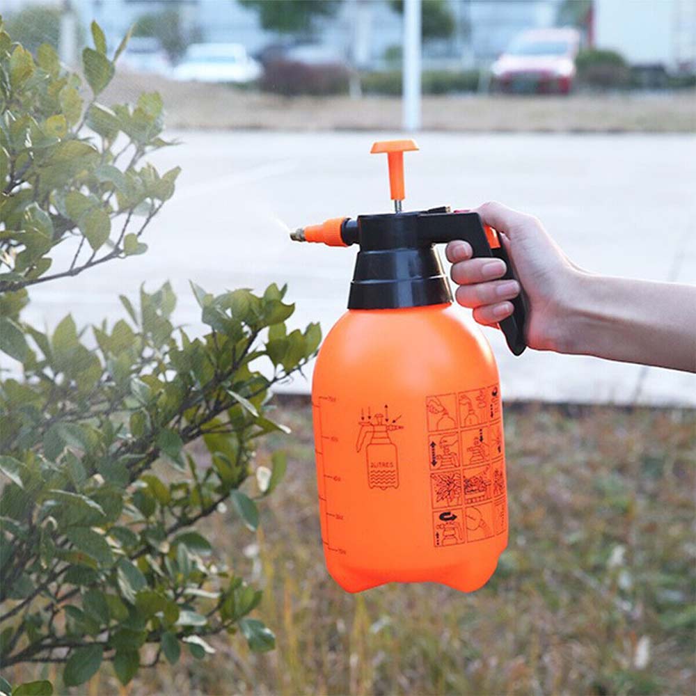 2L Pressure Pump Spray Bottle Easy Pump Adjustable Nozzle Garden Chemical Use