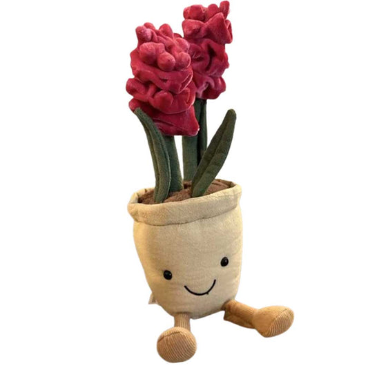 Dark Pink Hyacinth Amuseable Plant Soft Toy Cute Plush Flower Bouquet  Home Decor