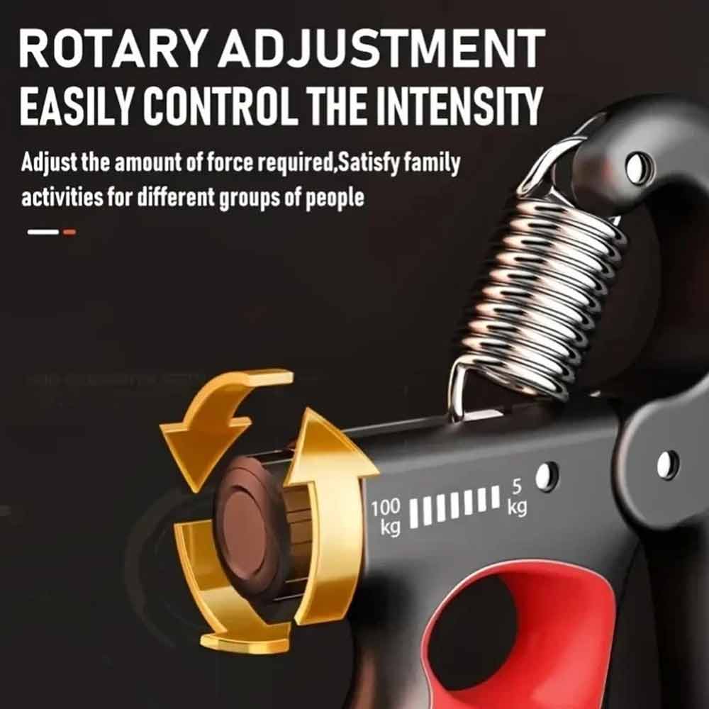 5-100kg Adjustable Hand Grip Strengthener – Digital Count Grip Strength Trainer with LCD Display