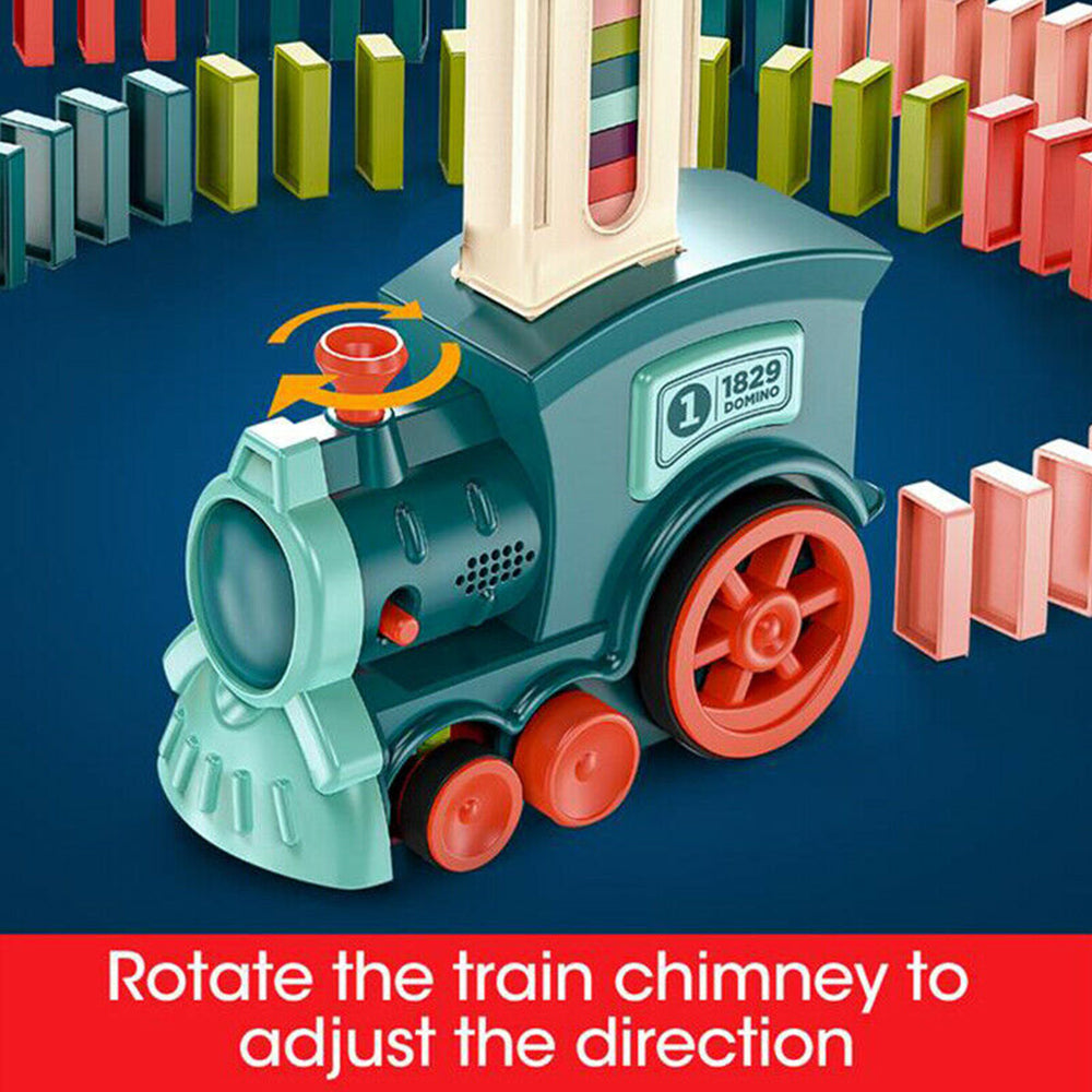 Domino Train Building Blocks Set Stacking Toy Kids Creatives Toys Funny Gift