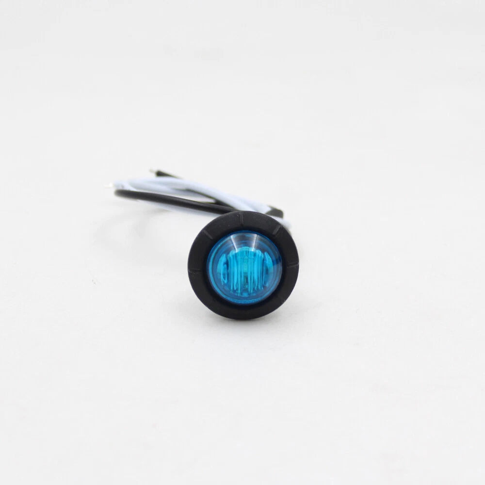 10X Blue Round Marine Boat Cabin Courtesy Lights Deck LED Walkway Stair Light