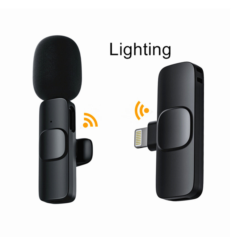 Wireless Lavalier Microphone Mini Mic For Android iPhone ipad Vlog Live Stream
