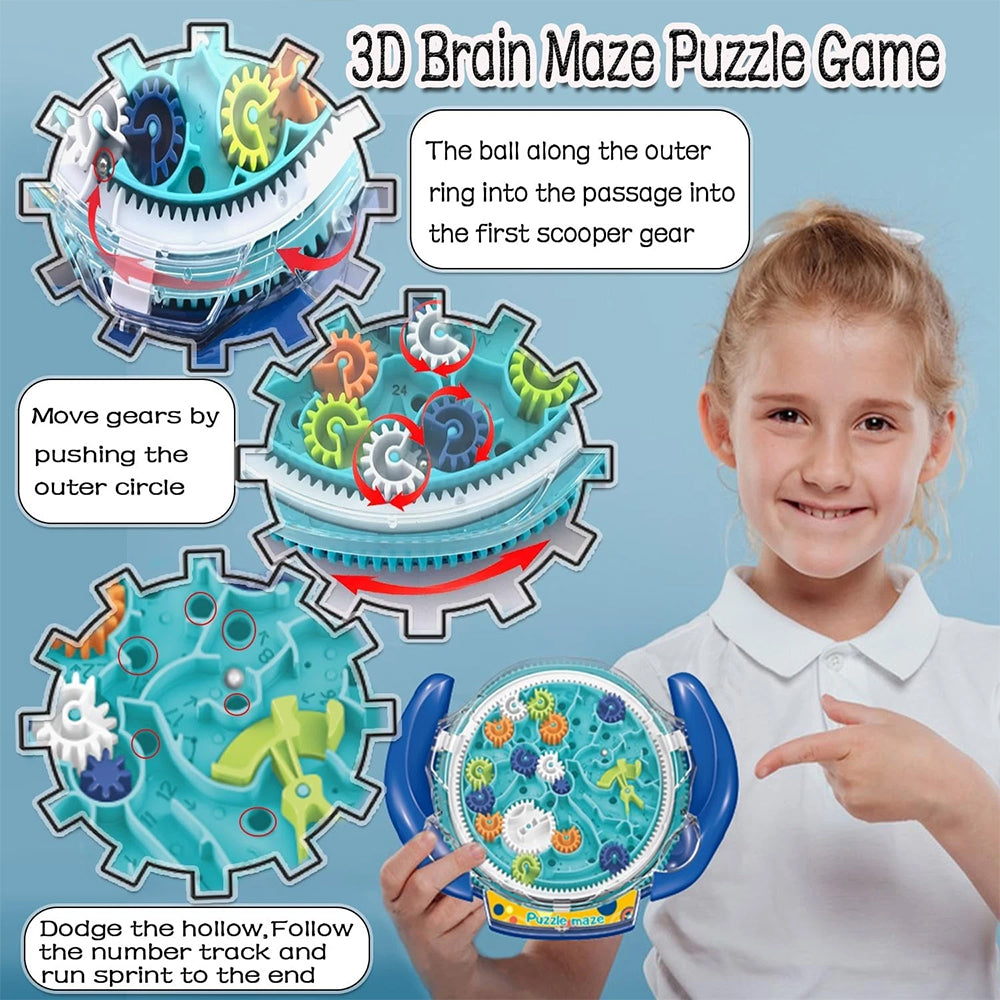 3D Maze Puzzle Ball – Brain Teaser Fidget Toy, Educational Game for All Ages